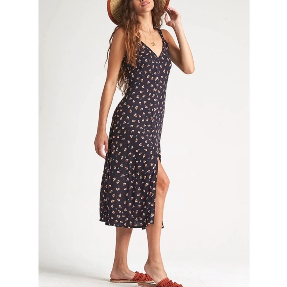 Billabong Sweet Edges Dress women’s Medium Buttons floral